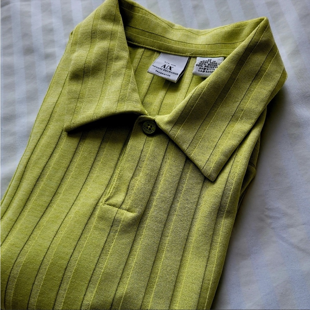 Armani Exchange A|X Men's Polo Shirt * Medium * Lime Color *